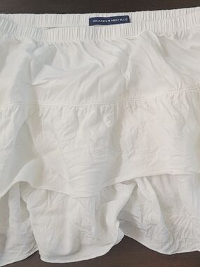 Brandy Melville White Tiered Ruffle Mini Skirt